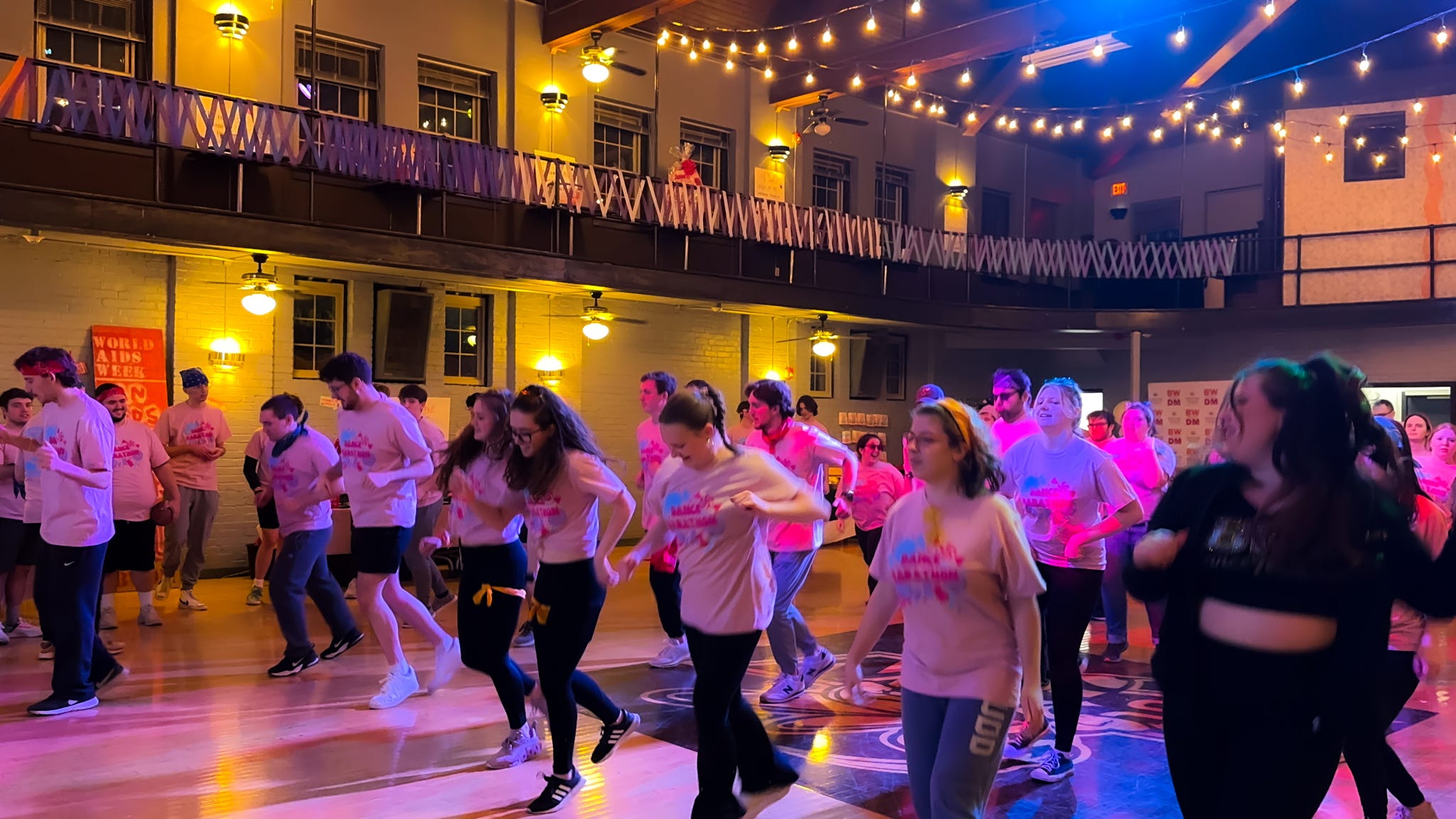 Students at a past Baldwin Wallace Dance Marathon