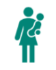 Pregnant woman and child